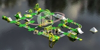 Parcours d'obstacles flottant commercial pour adultes et enfants, équipement de jeu sportif pour parc aquatique gonflable, matériau PVC, certifié CE