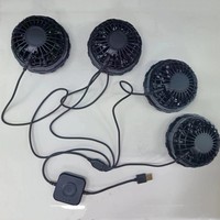 Veste de sécurité haute visibilité avec ventilateur intégré pour climatisation, 4 ventilateurs, un câble USB, contrôle de la vitesse