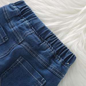 Stock Summer Girl 2pcs Clothes Outfits Baby's Stripe Icing Ruffled Shirts Jacket Hollow <b>Jeans</b> Fall Clothes for Girls Dress - Product Image 6