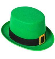 Robe de luxe en peluche flambant neuf, phare vert avec trèfle à paillettes, drapeau d'entrée, de fête