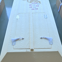 Cercueil Mortuaire Haute Capacité avec Couvercle Transparent en Cristal, Style Américain, Conception de Refroidissement par Air pour une Présentation et une Conservation Digne