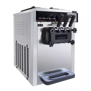 Máquina de sorvete italiana comercial de alta qualidade, 3 sabores, pequena máquina de sorvete para lojas de alimentos e fábricas
