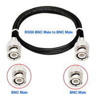 50 Ohm BNC Jumper Low Loss BNC Macho a BNC Macho Extensión Cable coaxial 3 metros para Analizador de antena, Radio CB, cámara CCTV de seguridad