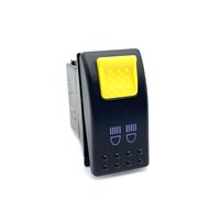 Verrou de sécurité pour voiture, avec bouton de verrouillage, 10 pièces, jaune, 12V