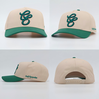 Nouvelle conception, casquette de baseball unisexe de haute qualité avec logo brodé 3D, 100% coton, 5 panneaux, visière incurvée, bicolore, style A-Frame