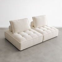 Canapé modulaire sectionnel Kebao Boloni, style nordique moderne, tissu en microfibre beige, meubles de salon, garantie 1 an
