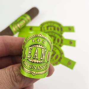 Anillo de Cigarrillos Personalizado de Alta Calidad y Bajo Precio con Logotipo, Impresión de Anillo para Cigarrillos, Pegatinas en Relieve con Lámina Dorada, Etiqueta para Cigarros - Product Image 4