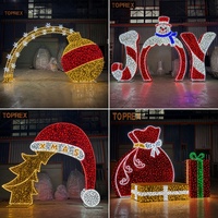 Arche lumineuse géante pré-éclairée en forme de canne à sucre 3D à LED pour événements extérieurs et fêtes de fin d'année