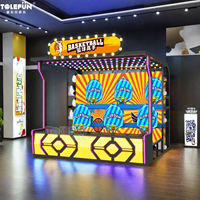 Tolefun prix usine arc-en-ciel pièces de monnaie lancer jeu accessoires pièce loterie basket-ball Slam Dunk carnaval stand jeux pour parcs d'aventure