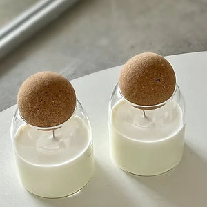 AIKUN toptan özel lüks aromaterapi mumlar soya balmumu şeffaf cam kokulu mum ahşap kapaklı - Product Image 3