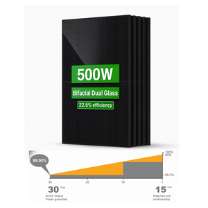 Paneles Solares Monocristalinos Bifaciales de Doble Vidrio, Módulo de 22.50, Eficiencia de 500W, Panel Solar para Ensamblaje de Sistemas Fotovoltaicos - Product Image 1
