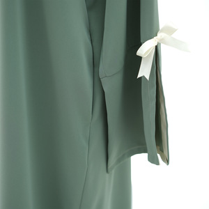Modesto Turquía Arabia Saudita elegante Abaya suave Nida vestido diseño ARCOS mangas largo Maxi Vestidos para mujeres <span class=keywords><strong>L495</strong></span> - Product Image 2