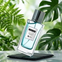 Vente en gros Bouteille de parfum vide de luxe en verre de 100ml avec boîte et couvercle personnalisé.