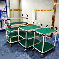 Chariot de manutention antistatique, étagère de rangement, chariot de tri mobile pour atelier, chariot de laboratoire, étagère multi-niveaux, chariot à barres Lean