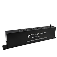 Protector Contra Sobretensiones POE RJ45 de 16 Puertos, SPD Gigabit Ethernet, Protección Contra Rayos CAT6 para Sistemas de Cámaras IP CCTV