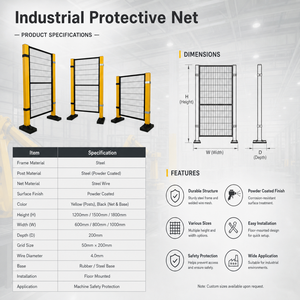 Sistema Modular <span class=keywords><strong>de</strong></span> Protección Perimetral, Panel <span class=keywords><strong>de</strong></span> Seguridad Amarillo para Protección <span class=keywords><strong>de</strong></span> Máquinas en Líneas <span class=keywords><strong>de</strong></span> Automatización Robótica - Product Image 3