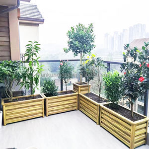 กระถางปลูกต้นไม้อะลูมิเนียมอัลลอยด์  แบบประกอบเอง  บรรจุภัณฑ์ไม้  สำหรับสวน  โลหะทันสมัย  ปรับแต่งได้  สำหรับงาน DIY  กลางแจ้ง  ตกแต่งบ้าน  แบบเคลือบผง - Product Image 2