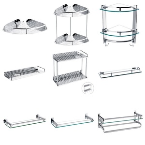 Estante de Almacenamiento Esquinero para Baño en Forma de Abanico de Acero Inoxidable 304, Diseño de Trípode de 3 Niveles sin Perforaciones - Product Image 3