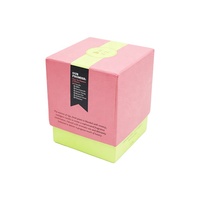 Boîte d'emballage de luxe personnalisée en carton ondulé pour bougies, faite à la main, avec doublure en éponge, pelliculage mat, gaufrage, matériaux recyclés pour