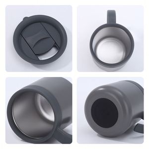 Custom logo Promotional Business Gift Vacuum Office <b>Double</b> <b>Wall</b> Insulated Coffee Cup 12oz Stainless Steel Coffee Mug Wiht Handle - Product Image 3