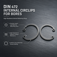 DIN472 Internal Circlip Retaining Rings for Bores Stainless Steel 304 Polished Circlip Retaining Spring Ring Washers