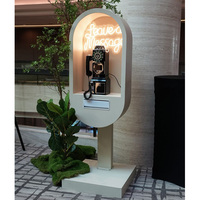 Cabine téléphonique audio moderne en métal personnalisée pour mariage, douche nuptiale, anniversaire, décoration