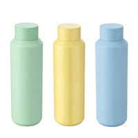 Termo de Doble Pared con Aislamiento de 600 ml, Libre de BPA, Color Sólido, Botella de Agua Fría y Caliente de Acero Inoxidable de 20 oz para Deportes