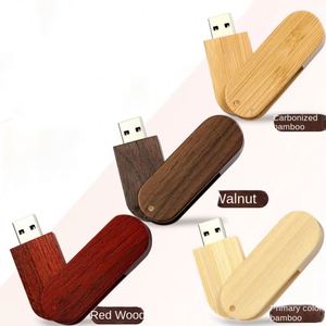Wooden <b>USB</b> Stick Rotating Bamboo 8GB 16GB <b>Drive</b> with Logo Laser Engraving Conference and Wedding Gift Wholesale - Product Image 3