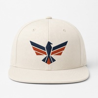Casquettes Snapback en sergé de coton Clean Stitch avec visière plate et fermeture à bouton-pression en plastique pour les magasins de golf