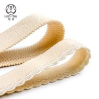 Vente en gros de bretelles de soutien-gorge de lingerie en dentelle à bande élastique picot souple en nylon de couleur unie personnalisée