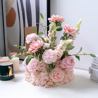 Fleurs artificielles pour centre de table, décoration de mariage, vente en gros, conception personnalisée, décoration d'événements, fournisseur d'usine, commande en gros
