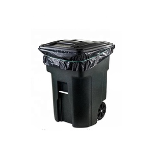 Sacs poubelles noirs de 55 gallons, sacs poubelles de 30 microns, emballage de cuisine, grands sacs poubelles noirs en PE pour compacteur - Product Image 4