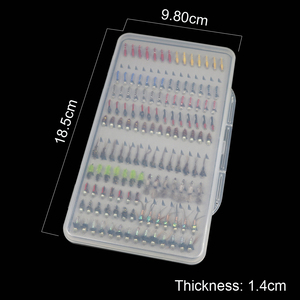 Kit Portátil de 133 Piezas de Señuelos de Moscas Ultrafinas Ninfas Scud Midge Caddis y Copper John en Caja para Pesca de <span class=keywords><strong>Trucha</strong></span> y Lucio - Product Image 3