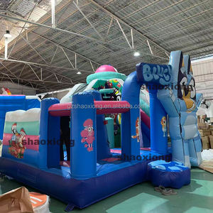 Château <span class=keywords><strong>gonflable</strong></span> commercial d'extérieur pour enfants, thème Bluey, avec toboggan et zone de saut - Product Image 3