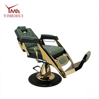 Fauteuil de barbier classique rétro avec cadre en métal, style antique intemporel pour salon de coiffure commercial