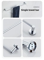 Porte-serviettes et étagère de rangement en acier inoxydable chromé, ensemble mural moderne et minimaliste pour salle de bain