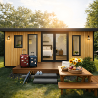 Cabane ADU portable pour espace de vie temporaire, matériaux nécessitant peu d'entretien, installation rapide sur site