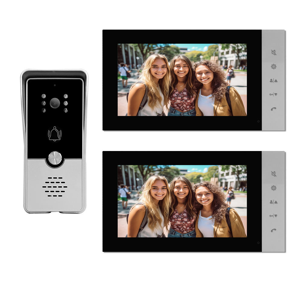 1 station extérieure + 2 moniteurs