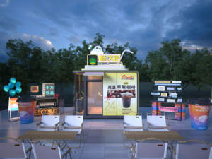 Camion de restauration mobile multifonctionnel 3-en-1 pour café et repas légers, construction préfabriquée en acier galvanisé, design moderne - Product Image 3