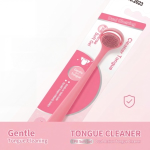 Limpiador de <span class=keywords><strong>Lengua</strong></span> con Cepillo de Dientes, Fabricado con TPR, Suave para <span class=keywords><strong>la</strong></span> <span class=keywords><strong>Lengua</strong></span>, Azul/Rosa, para Uso Doméstico - Product Image 2