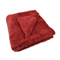 Serviette de nettoyage en microfibre corail ultra-douce et absorbante, sans bords, 40x40cm, 550GSM, pour le detailing automobile