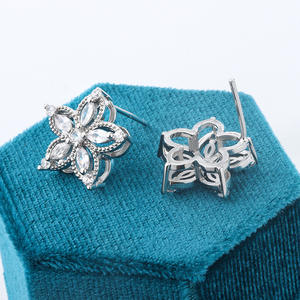 Pendientes jhumka aros de plata 925 pendientes de tuerca aretes Acero inoxidable vintage pendientes de perlas - Product Image 1