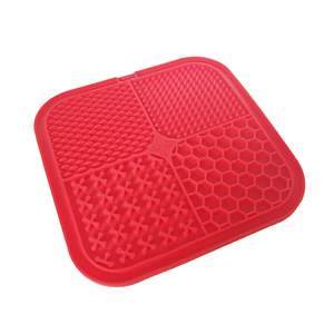 Paw Logo versión barata 20*20cm 135g gran lamiendo perro alimentador Mat cuencos silicona corazón logotipo personalizado mascota lamiendo Mat - Product Image 4