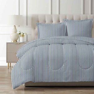 고중량 그레이 폴리에스터 성인용 침대보 프린트 베개 커버 고품질 3피스 침구 이불 세트 - Product Image 1