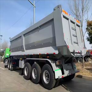 Hydraulic U Shape Type Steel Tipper Dump Semi <b>Trailer</b> for 33CBM 35CBM 40T 50T 60T 70T With 3 4 5 Axle 3Axles 4Axles - Product Image 6
