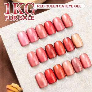 Nouveauté, étiquette OEM de l'usine, vernis à ongles gel UV 15ml, rouge œil de chat, pour Noël - Product Image 2