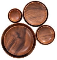Bol à salade en bois d'acacia hautement durable, design moderne et minimaliste, respectueux de l'environnement, technique de sculpture à la main, logo personnalisé, idéal pour les cadeaux d'entreprise