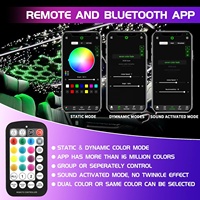 JINXIN Nouveau Kit Fibre Optique Mélangée Starlight RGBW Double Trou Double Couleur 32W pour Plafond de Voiture et Ciel de Toit Intérieur