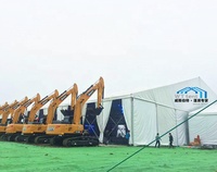 12x24m salón de bodas móvil Ceremonia de construcción lona Casa de burbujas inflable carpa de techo de concha dura garaje inflable