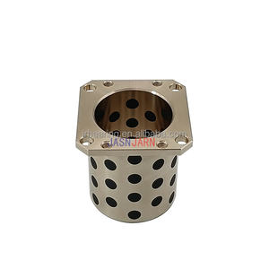 Ring flensa persegi Casting, kuningan dengan Ring pelumas otomatis grafit, bantalan geser, dapat disesuaikan - Product Image 4